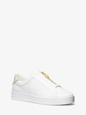 Keaton Leather Zip-Up Sneaker | Michael Kors