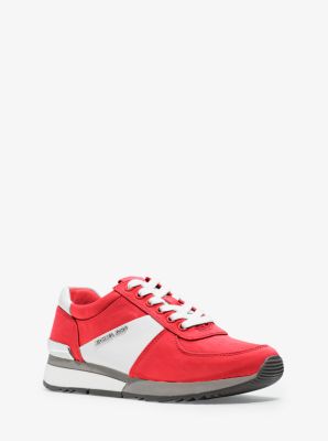 michael kors red tennis shoes