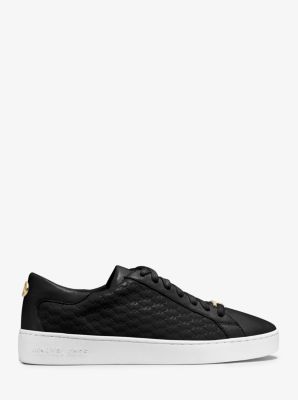 Colby EmbossedLogo Leather Sneaker Michael Kors