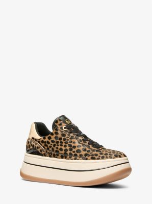 Sneaker Hayes in pelle effetto cavallino maculata con plateau image number 0