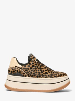 Plateau-Sneaker Hayes aus Kalbshaar mit Gepardenmuster image number 2