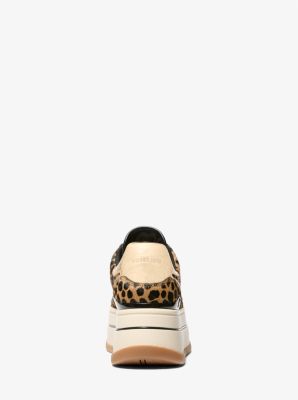 Plateau-Sneaker Hayes aus Kalbshaar mit Gepardenmuster image number 3