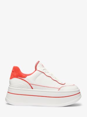 Hayes Two-Tone Leather Platform Sneaker