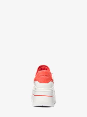 Hayes Two-Tone Leather Platform Sneaker