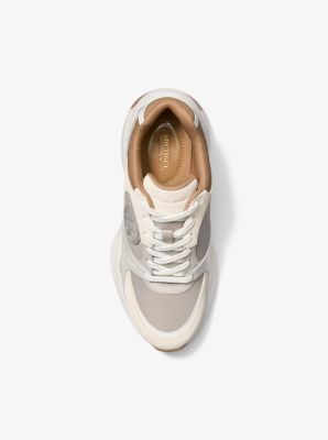 Zuma Color-Block Leather and Nylon Trainer