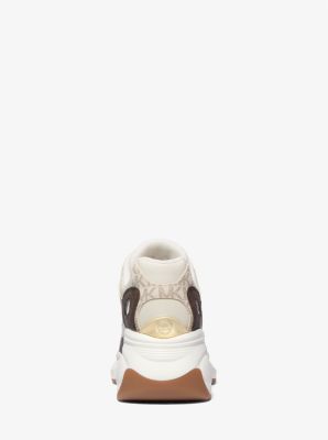 Zuma Color-Blocked Signature Logo Trainer in BROWN MULTI | Michael Kors