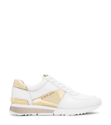 Michael kors allie store metallic leather sneaker