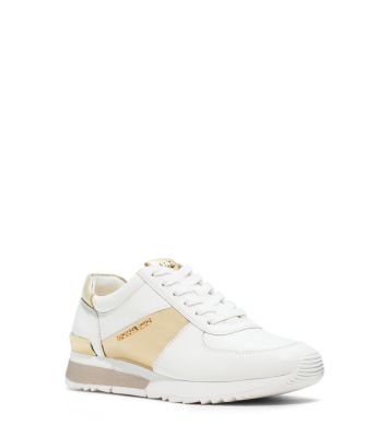 michael kors allie metallic leather sneaker