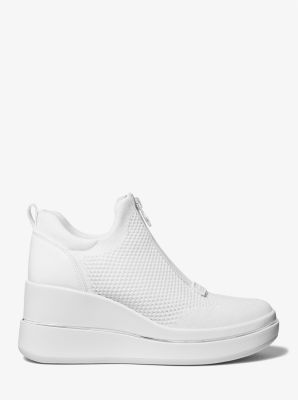 Zapatilla deportiva Emmy de malla con cremallera y cuña