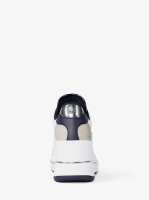 Emmy Mixed-Media Wedge Trainer in DRESS BLUES | Michael Kors