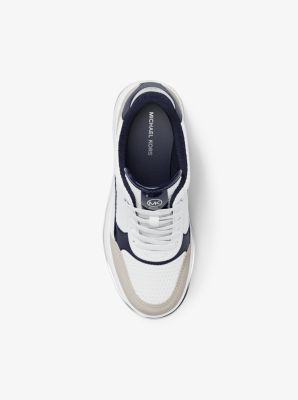 Emmy Mixed-Media Wedge Trainer in DRESS BLUES | Michael Kors