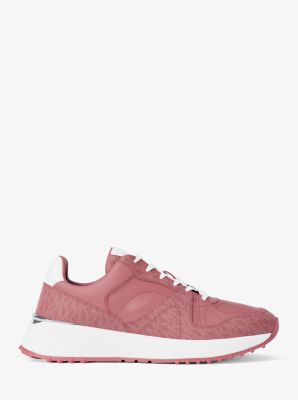 Jaime Mixed-Media Trainer in ROSEWOOD | Michael Kors