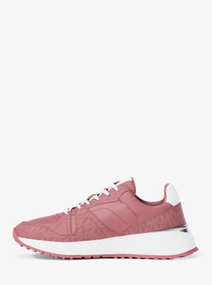 Jaime Mixed-Media Trainer in ROSEWOOD | Michael Kors