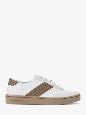 Kaycee Signature Logo Stripe Sneaker in HUSK | Michael Kors