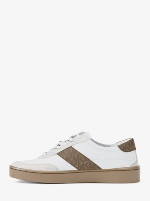 Kaycee Signature Logo Stripe Sneaker in HUSK | Michael Kors