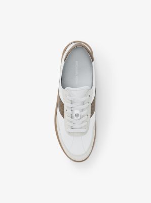 Kaycee Signature Logo Stripe Sneaker in HUSK | Michael Kors