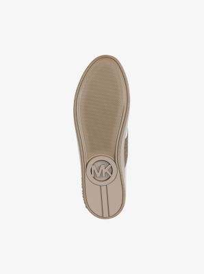 Kaycee Signature Logo Stripe Sneaker in HUSK | Michael Kors