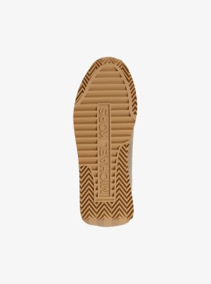 Rhodes Quilted Logo Leather Trainer