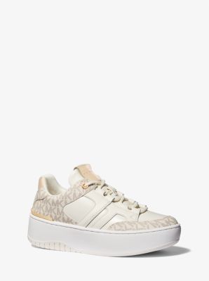 MK Plateau-Sneaker Ryder Aus Materialmix - Natur