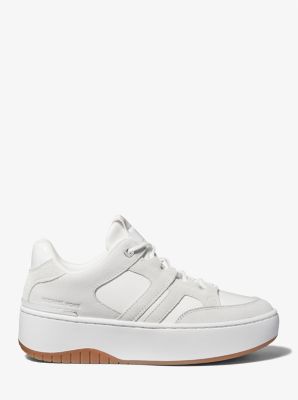 Sneaker Ryder in pelle con plateau in BIANCO OTTICO | Michael Kors