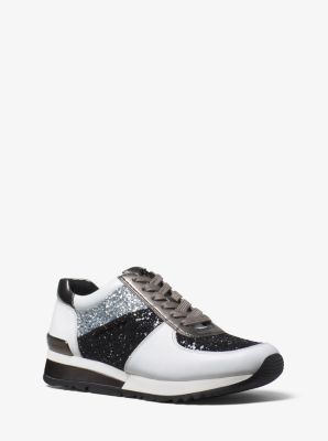 Allie Glitter and Leather Sneaker 