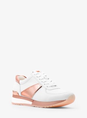 rose gold michael kors trainers