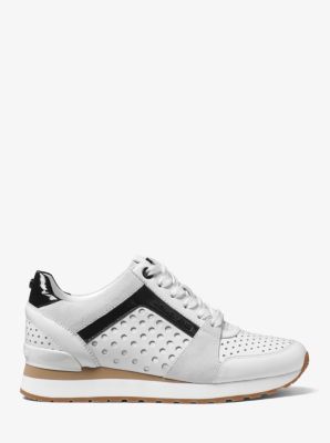 Billie woven and leather sales trainer