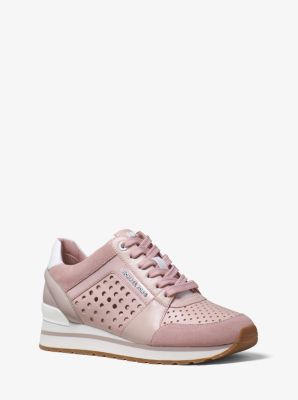 Billie Perforated Leather and Suede Sneaker | Michael Kors