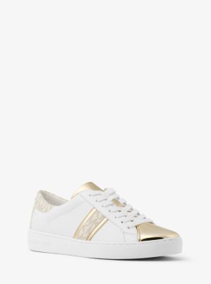 Frankie Leather and Logo Sneaker 
