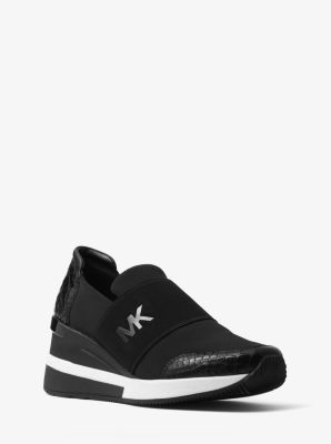 Embossed Leather Sneaker | Michael Kors