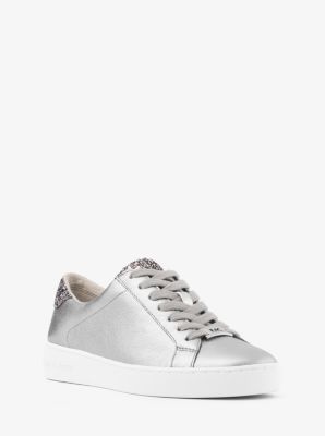 michael michael kors irving crocodile embossed leather sneaker