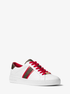 Irving leather and store logo sneaker