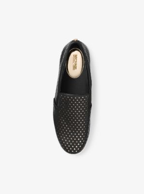 Michael kors perforated slip on sale on