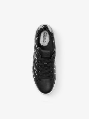 ashlyn embossed logo leather platform sneaker