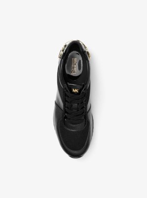 Michael kors allie hot sale leather and canvas sneaker