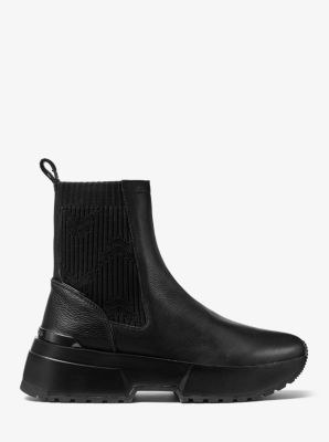 Michael kors cosmo leather sneaker boot best sale