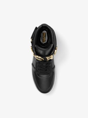michael michael kors cortlandt embellished leather slide
