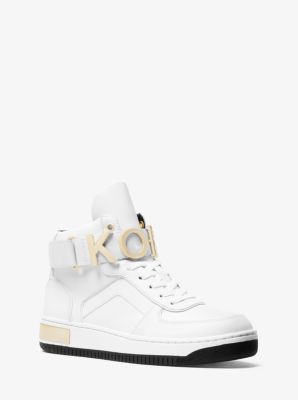 Cortlandt Embellished Leather High-Top Sneaker | Michael Kors