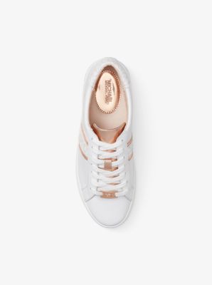 Michael kors irving leather and logo on sale sneaker