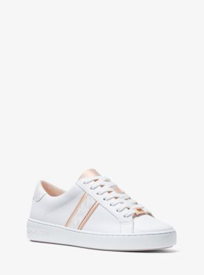 Irving Leather and Logo Stripe Sneaker 