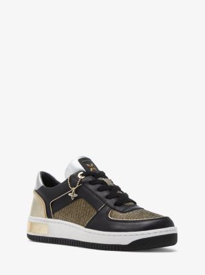 Jaden Leather And Chain-mesh Sneaker 