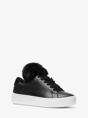 Mindy Faux Fur and Leather Sneaker 