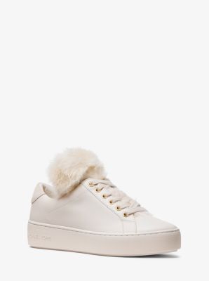 Mindy Faux Fur and Leather Sneaker