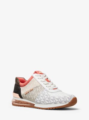 Allie embellished leather 2025 and canvas trainer