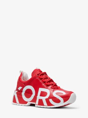 red michael kors trainers