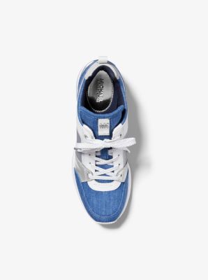 Georgie denim hot sale and leather trainer