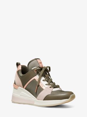 Georgie Mixed-media Trainer | Michael Kors