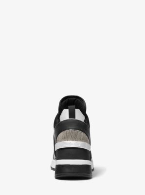 georgie mixed media trainer champagne
