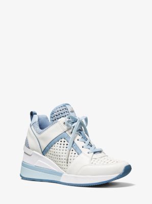 georgie woven leather trainer michael kors