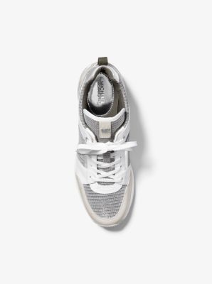 Georgie Extreme Glitter Chain-Mesh And Leather Trainer